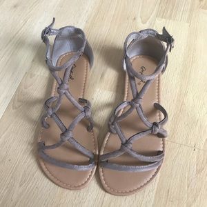 Taupe strappy sandals